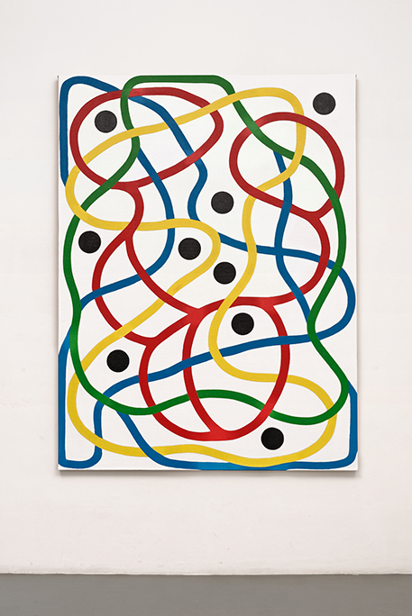 , 2013-14, Lignes et cercles, Acrylic on canvas, 160 x 120 cm, , Photo: Aurlien Mole