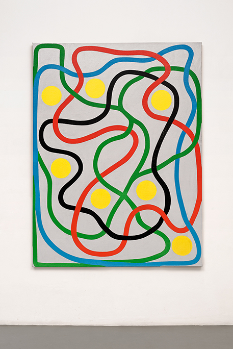 , 2013-14, Lignes et cercles, Acrylic on canvas, 160 x 120 cm, , Photo: Aurlien Mole