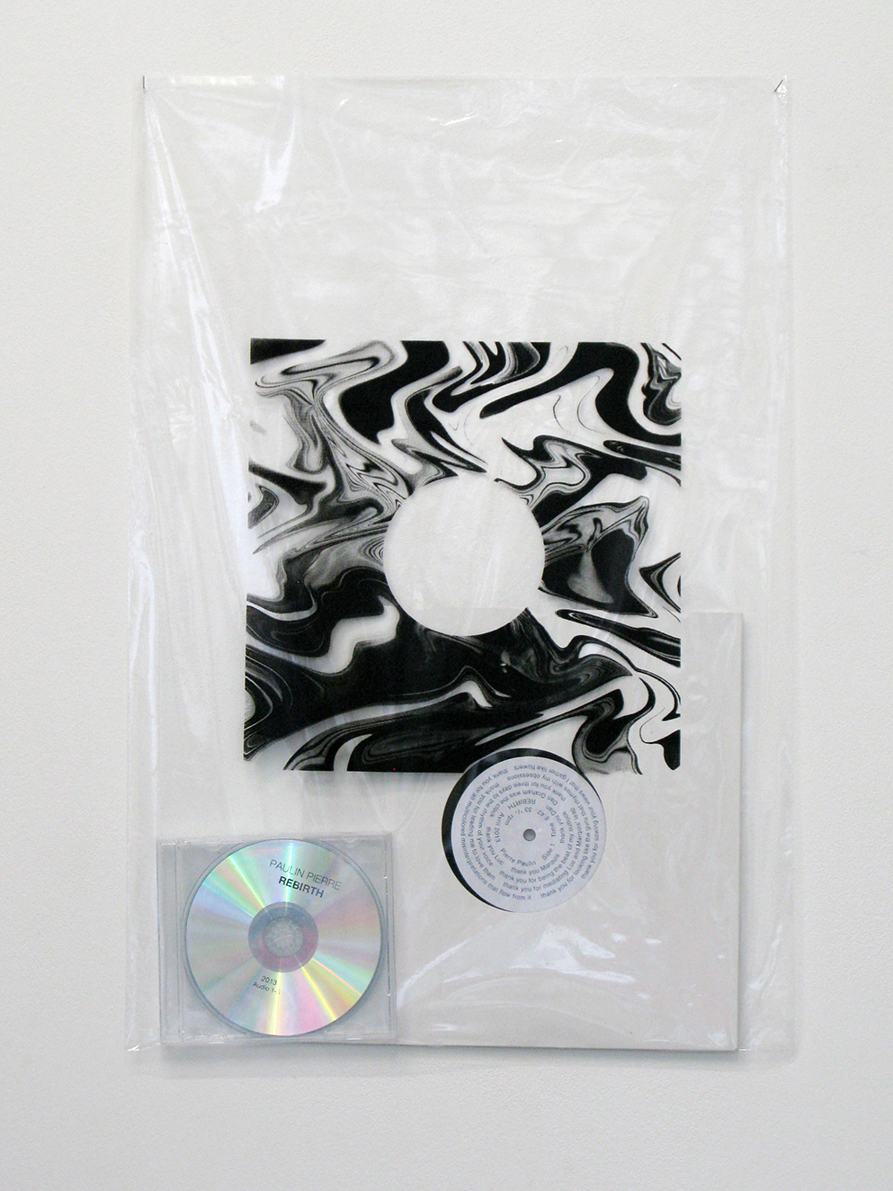 , 2013, Vinyl, cardboard, compact disc and silskscreen plastic, 60 x 40 cm, Edition of 3  + 1 AP