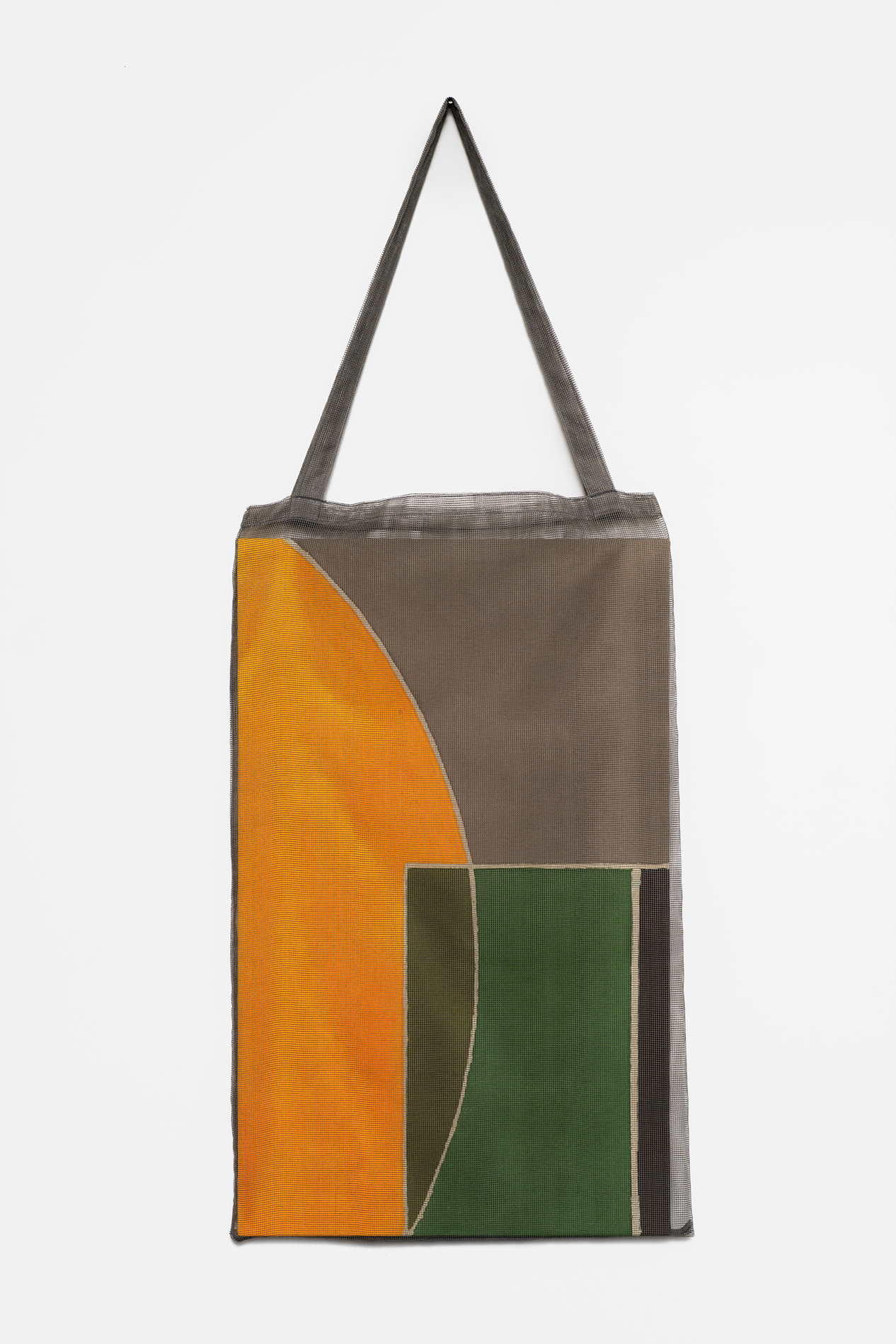 , 2019, pigment on cotton(batik) and bag, 120 x 47 x 3 cm, , Photo: Aurlien Mole